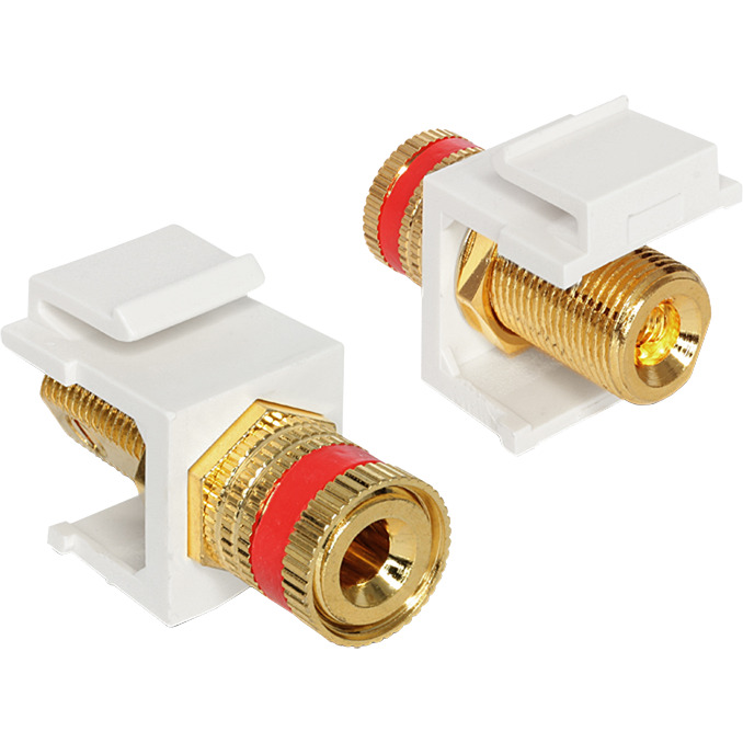 DeLOCK Keystone module binding post > thread nut red