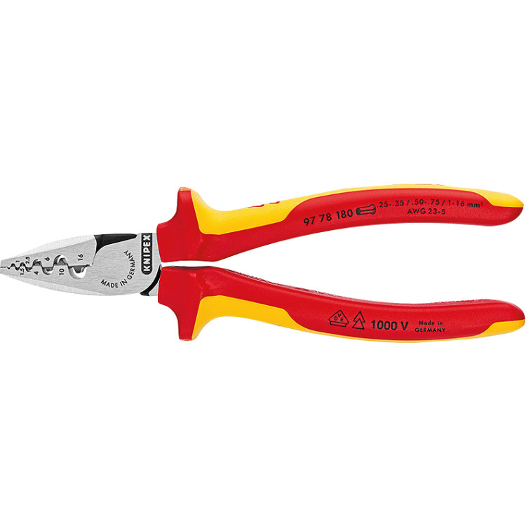 KNIPEX Krimptang voor adereindhulzen VDE 9778180
