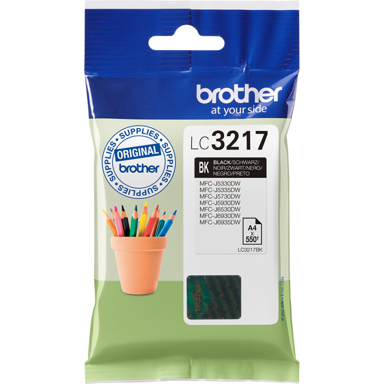 Brother Inkt - LC-3217BK Zwart