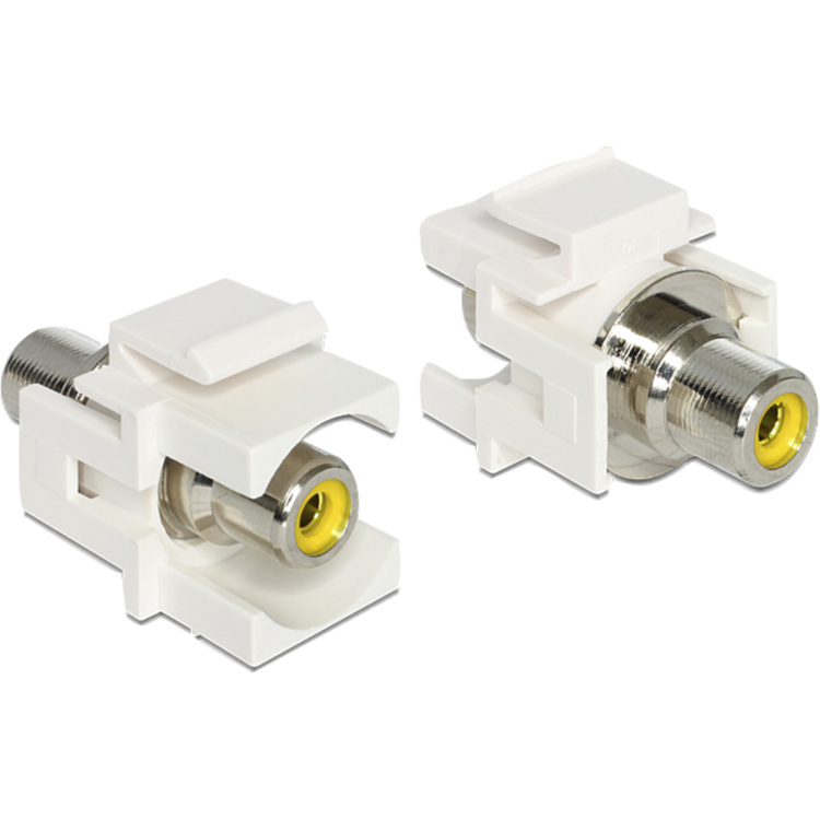 DeLOCK Keystone module RCA female > RCA female yellow adapter