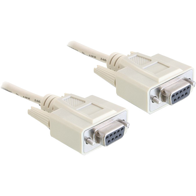 DeLOCK Serial Null modem 9 pin female > 9 pin female, 1,8m kabel