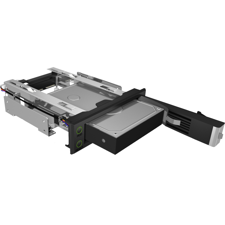 ICY BOX IB-166SSK-B Inbouwframe voor 1x 3,5" SATA/SAS HDD wisselframe
