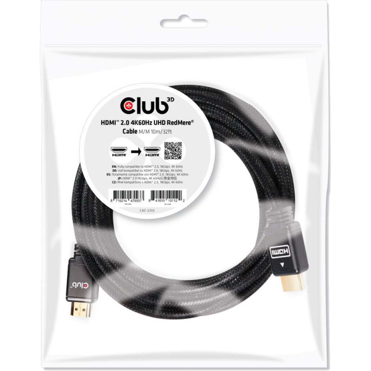 Club 3D HDMI 2.0 RedMere kabel