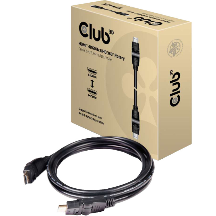 Club 3D HDMI 2.0 360° Rotary kabel