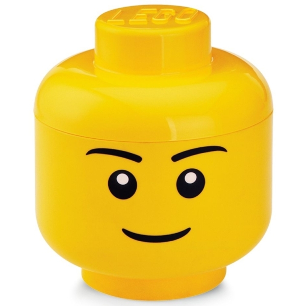 Room Copenhagen LEGO Storage Head "Boy", Geel opbergdoos