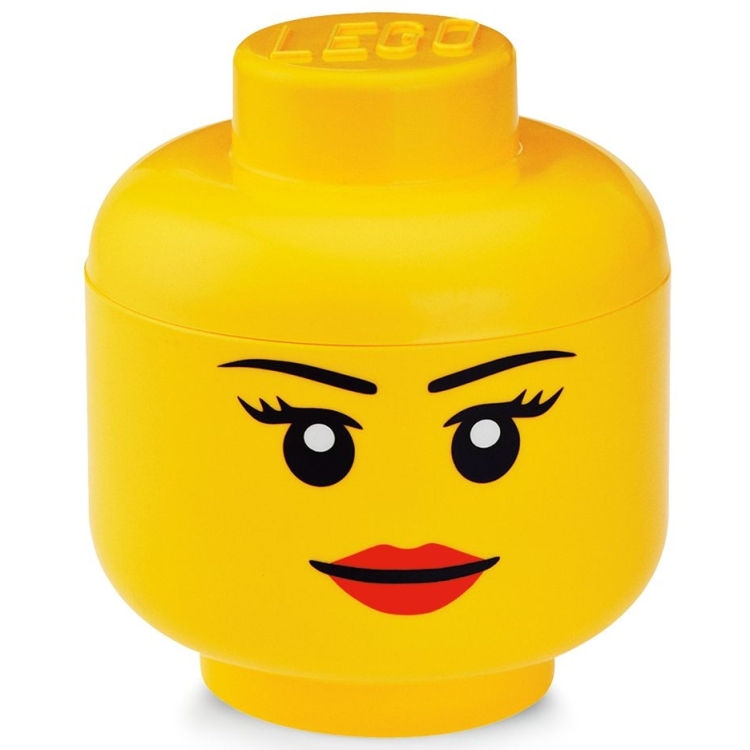 Room Copenhagen LEGO Storage Head "Girl", Klein Geel opbergdoos