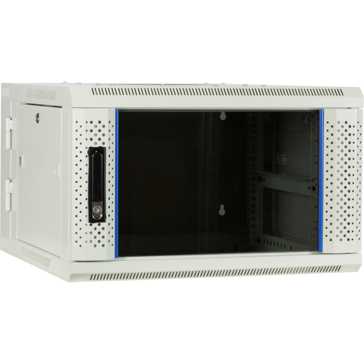 DSI 6U witte wandkast (kantelbaar) met glazen deur - DS6606W-DOUBLE server rack