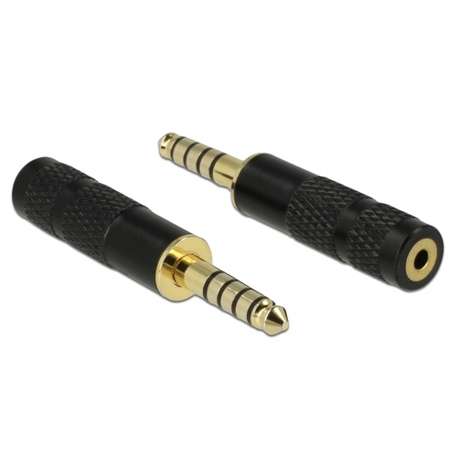 DeLOCK 5-pins stereo 4,4 mm male jack naar 4-pins stereo 2,5 mm female jack adapter