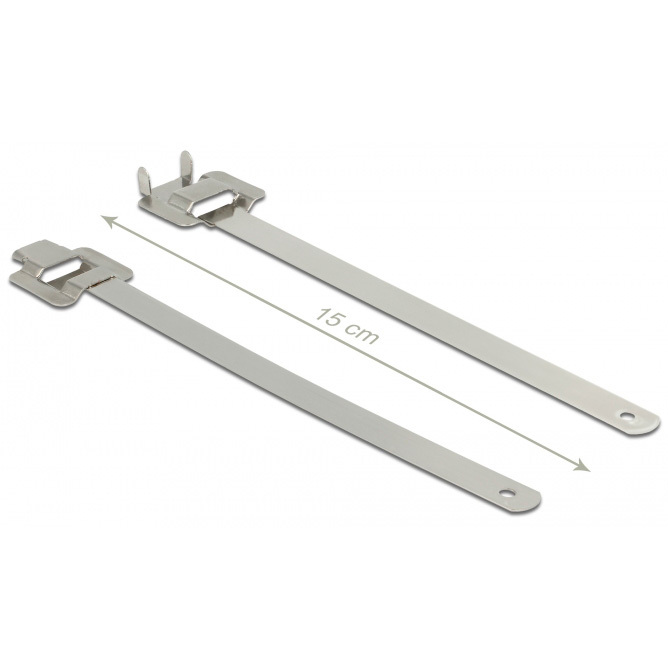 DeLOCK Herbruikbare RVS kabelbinders met vouwsluiting
