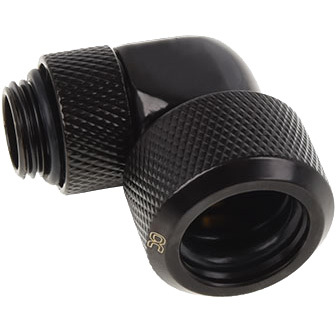 Alphacool Eiszapfen 16 mm HardTube compressiefitting 90° draaibaar G1/4" verbinding