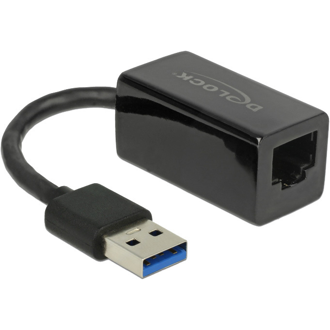 DeLOCK SuperSpeed USB-A (USB 3.1 Gen 1) male > Gigabit LAN 10/100/1000 Mbps compact adapter