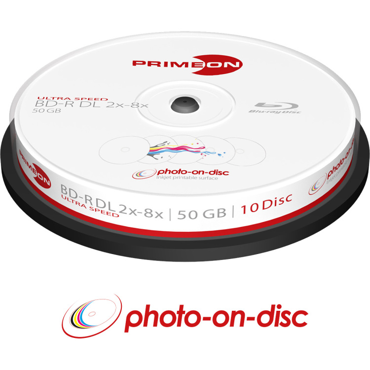 PRIMEON BD-R DL 50 GB 8x blu-ray media