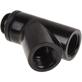 Alphacool Eiszapfen Y-connector 45° - G1/4" draaibaar verbinding