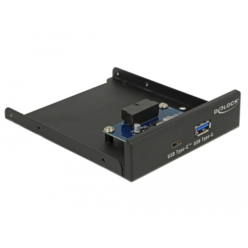DeLOCK 3.5" USB 3.1 Gen 1 Voorpaneel 1x USB Type-C + 1x USB Typ-A