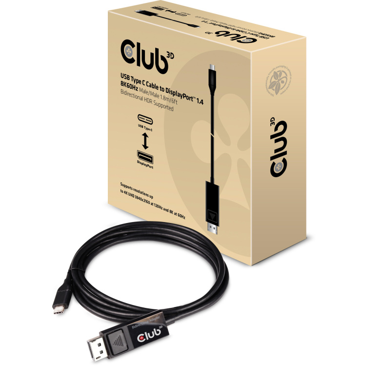 Club 3D USB-C > DisplayPort 1.4 adapter