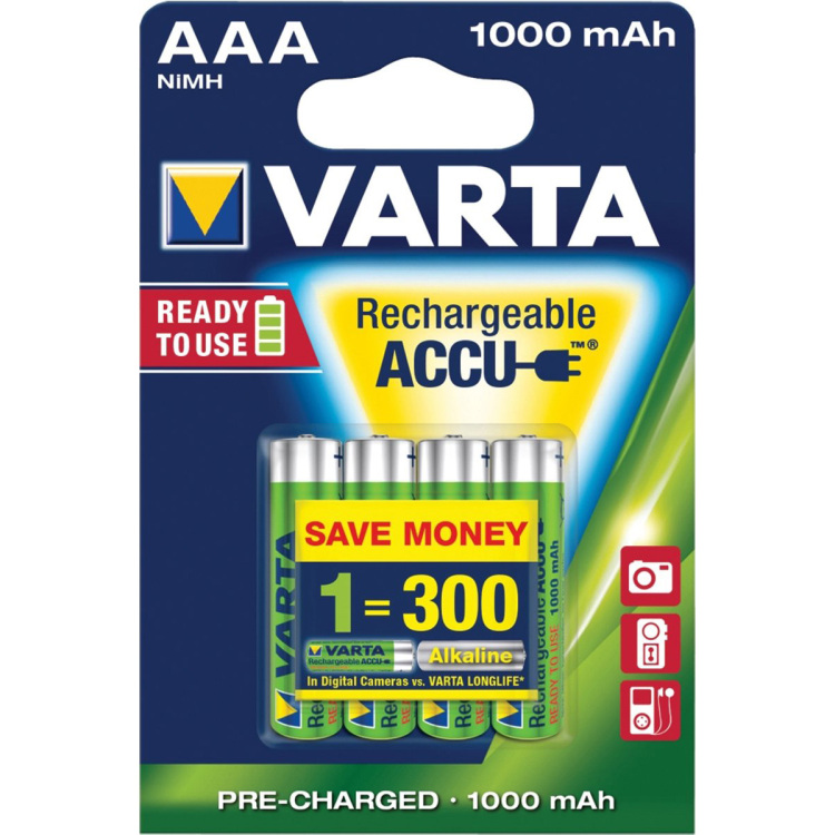 VARTA HR03 NiMH AAA oplaadbare batterij