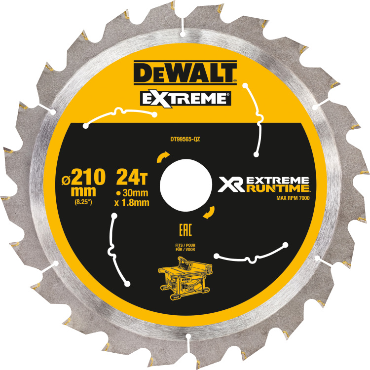 DEWALT Cirkelzaagblad DT99565, 210mm / 30mm