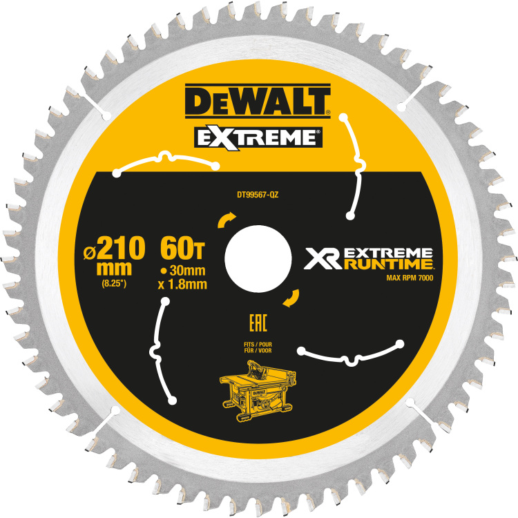DEWALT Cirkelzaagblad DT99567, 210 / 30mm