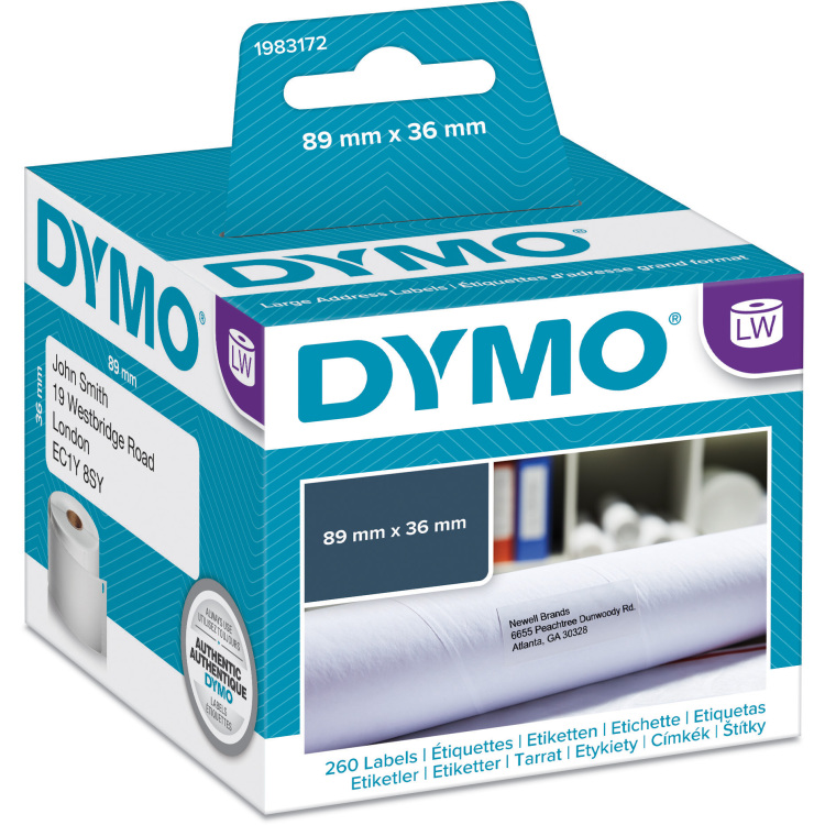 Dymo LW labels 89 mm x 36 mm