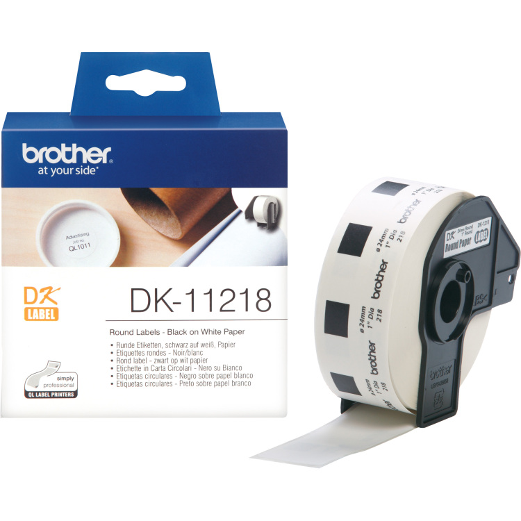 Brother DK-11218 voorgestanst rond label - papier printlint