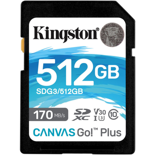 Kingston Canvas Go! Plus SDXC 512 GB geheugenkaart
