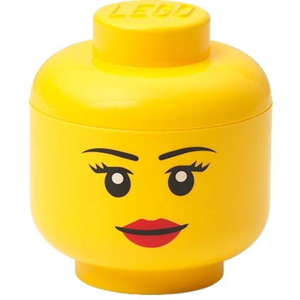 Room Copenhagen R.C. LEGO Storage Head 'Girl, mini opbergdoos