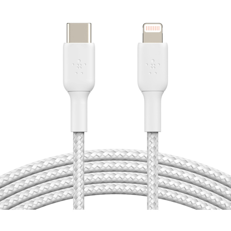 Belkin BOOSTCHARGE gevlochten USB-C naar Lightning kabel