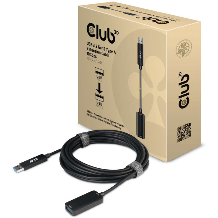 Club 3D USB-A 3.2 Gen2 verlengkabel