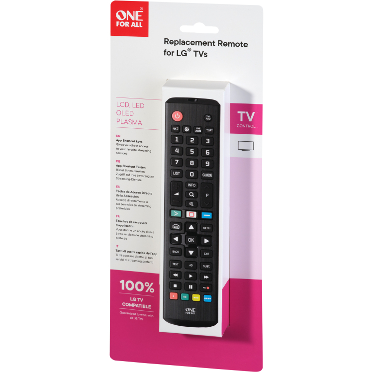 One for all LG TV Replacement Remote afstandsbediening