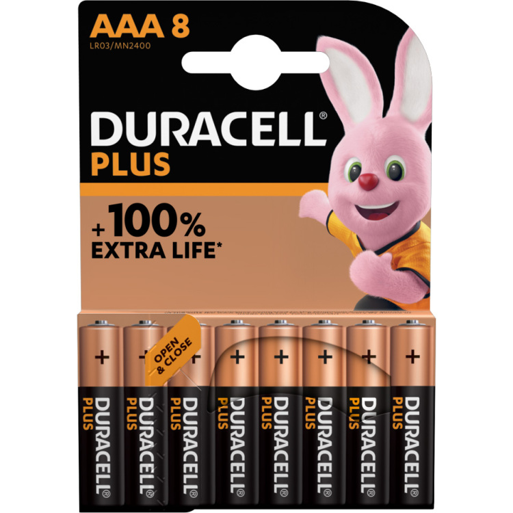 Duracell Plus Alkaline AAA-batterijen