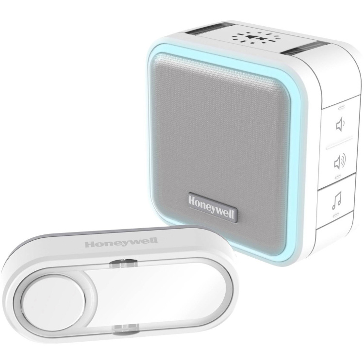Honeywell DC515S Draadloze draagbare deurbel met haloverlichting, slaapmodus en drukknop