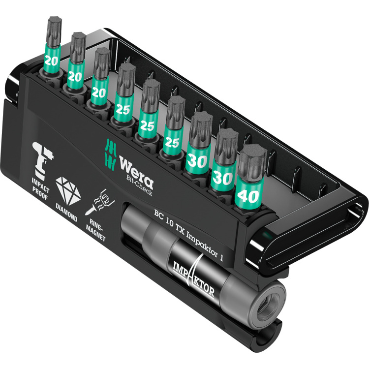 Wera Bit-Check 10 TX Impaktor 1 bitset