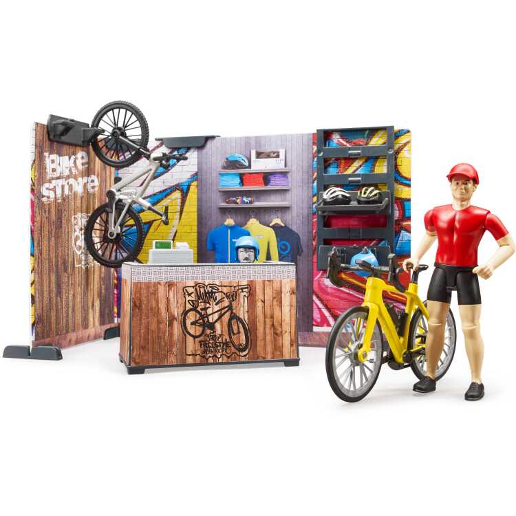 bruder bworld Fietsenwinkel speelfiguur