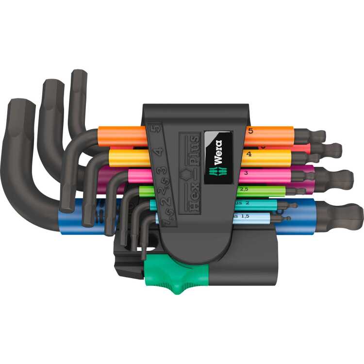 Wera 950/9 Hex-Plus Multicolour 2 Stiftsleutelset, 9-delig schroevendraaier