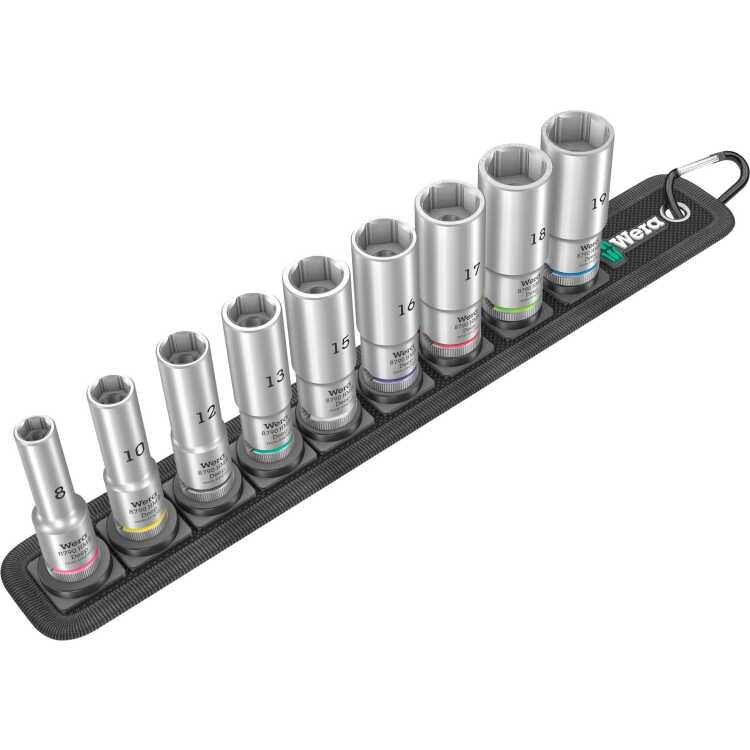 Wera Belt B Deep 1 Doppen set, met 3/8" -aandrijving, 9-delig dopsleutel