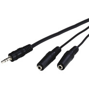 goobay Stereo-adapterkabel 3,5-mm > 2x 3,5 mm