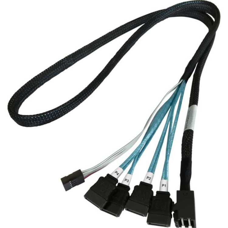 HighPoint mSAS Kabel 1xSFF8643->4xSATA adapter