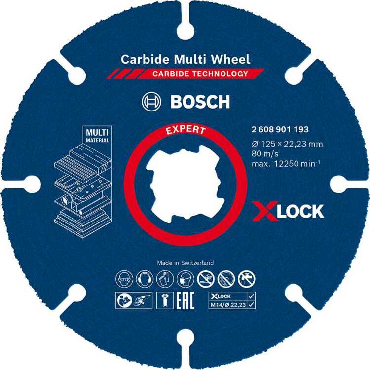 Bosch Expert X-LOCK Carbide MultiWheel doorslijpschijf, Ø 125mm