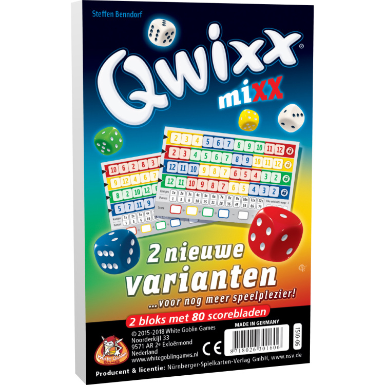 White Goblin Games Qwixx Mixx Dobbelspel