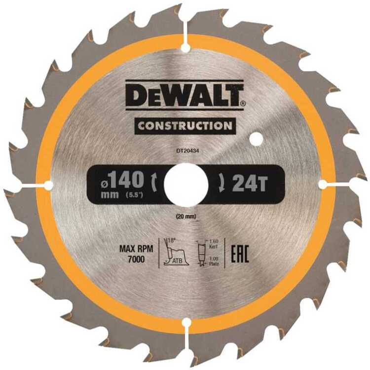 DEWALT Cirkelzaagblad Construction