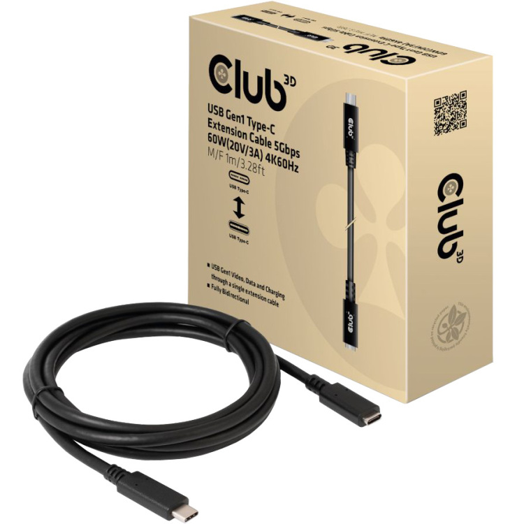Club 3D USB-C Gen 1 verlengkabel