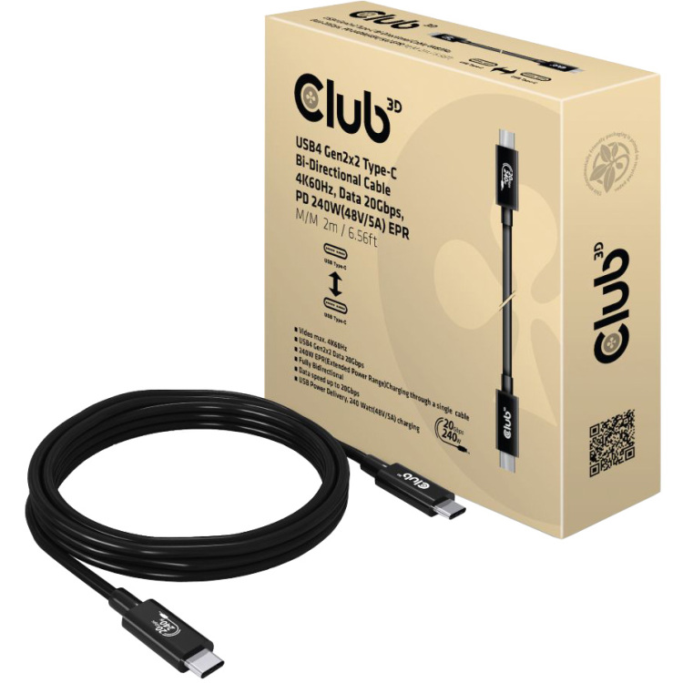 Club 3D USB4-C Gen2x2 Bi-Directional kabel