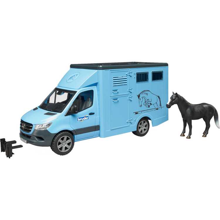 bruder MB Sprinter dierentransporter met paard modelvoertuig