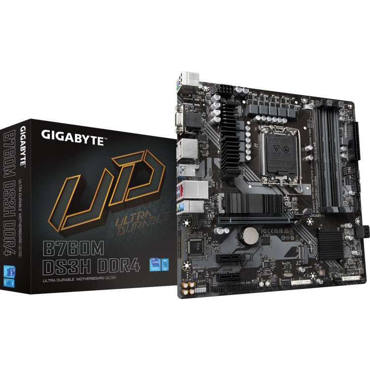 GIGABYTE B760M DS3H DDR4 moederbord