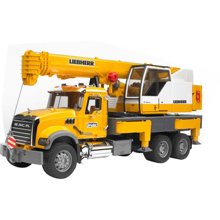 bruder MACK Granite Liebherr Kraanwagen modelvoertuig