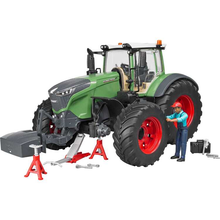 bruder Fendt 1050 Vario incl. monteur en werkplaatsapparatuur modelvoertuig
