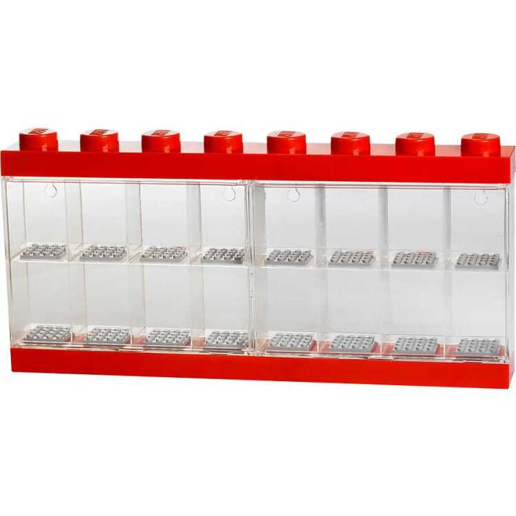 Room Copenhagen LEGO Minifiguren Display Case 16 Rood opbergdoos