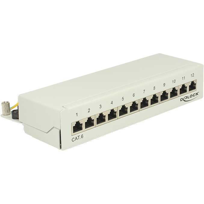 DeLOCK Desktop patchpaneel 12 Port Cat.6