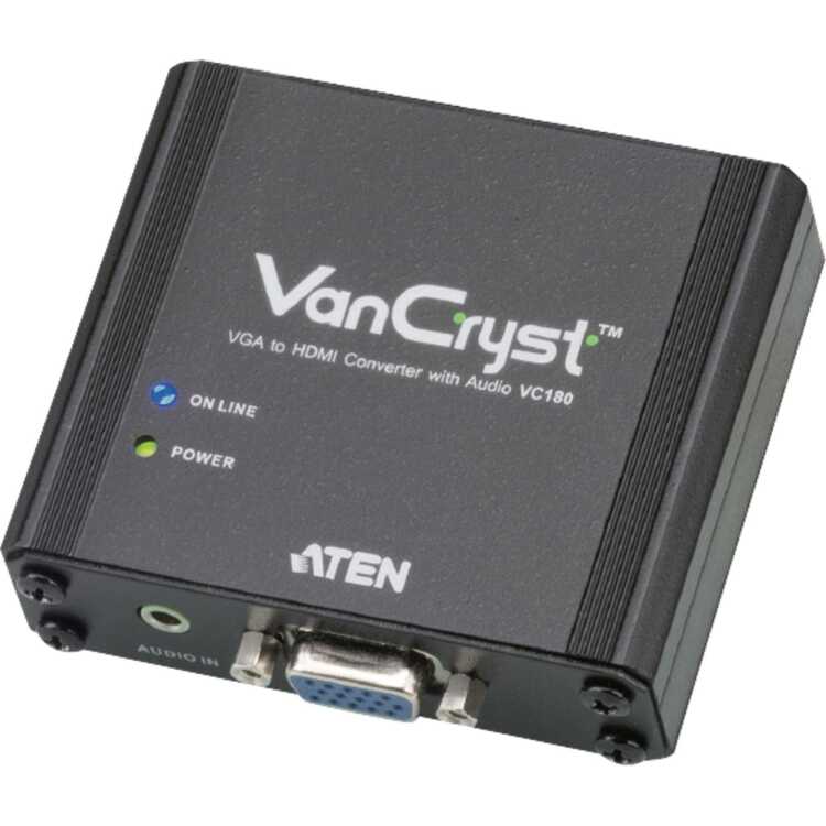 ATEN VGA female naar HDMI female Audio/Video adapter