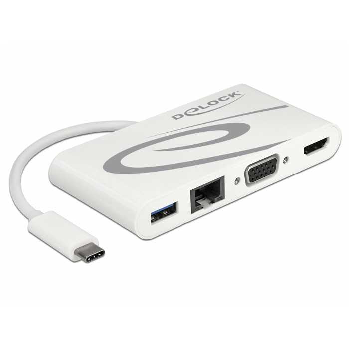 DeLOCK USB-C 3.1 > HDMI + VGA + LAN + USB adapter